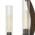 thumbnail image 3 of 60 X 4 Watt Wood and Metal Chandelier with Glass Shade, Brown and Bronze, 3 of 5