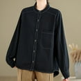 thumbnail image 7 of Craaazy Button Down Shirts For Women Twill Solid Color Long Sleeved Shirt Gifts For Women, 7 of 7