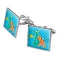 thumbnail image 1 of Gumby Pokey Bendy Buddies BFFs Square Cufflink Set - Silver or Gold, 1 of 6
