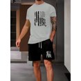 thumbnail image 3 of Conjunto de pantalones cortos de manga corta con estampado de oso pardo de dibujos animados para hombre, camiseta informal de verano para uso diario, pantalones cortos de playa de moda urbana para hom, 3 of 5