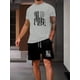 thumbnail image 3 of Conjunto de pantalones cortos de manga corta con estampado de oso pardo de dibujos animados para hombre, camiseta informal de verano para uso diario, pantalones cortos de playa de moda urbana para hom, 3 of 5