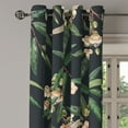 thumbnail image 3 of Ambesonne Floral Grommet Curtain, Blooming Wild Durian Flowers, 50"x96", Forest Green Peach, 3 of 5