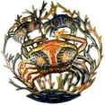 thumbnail image 1 of 24-Inch Painted Crabs Metal Wall Art Croix des Bouquets, 1 of 4