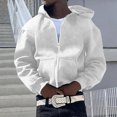 thumbnail image 2 of CONZONE Mens Hoodies Solid Color Cardigan Hoodie for Men Zip Long Sleeve Pullover Hooded Sweatshirt Soft Fall Winter Sweatshirts With Pocket, 2 of 4