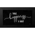 thumbnail image 2 of Boyer, Susie 14x9 Black Modern Framed Museum Art Print Titled - Make Happiness a Habit, 2 of 5