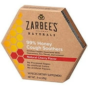 Angle View: ZarBee's Naturals 99% Honey Cough Soothers, Cherry 0.9 oz