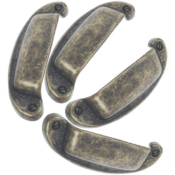 FOLOYORI 4Ud Vintage Para Cajones Y Armarios Con Acabado Marrón Oscuro En Metal Duradero