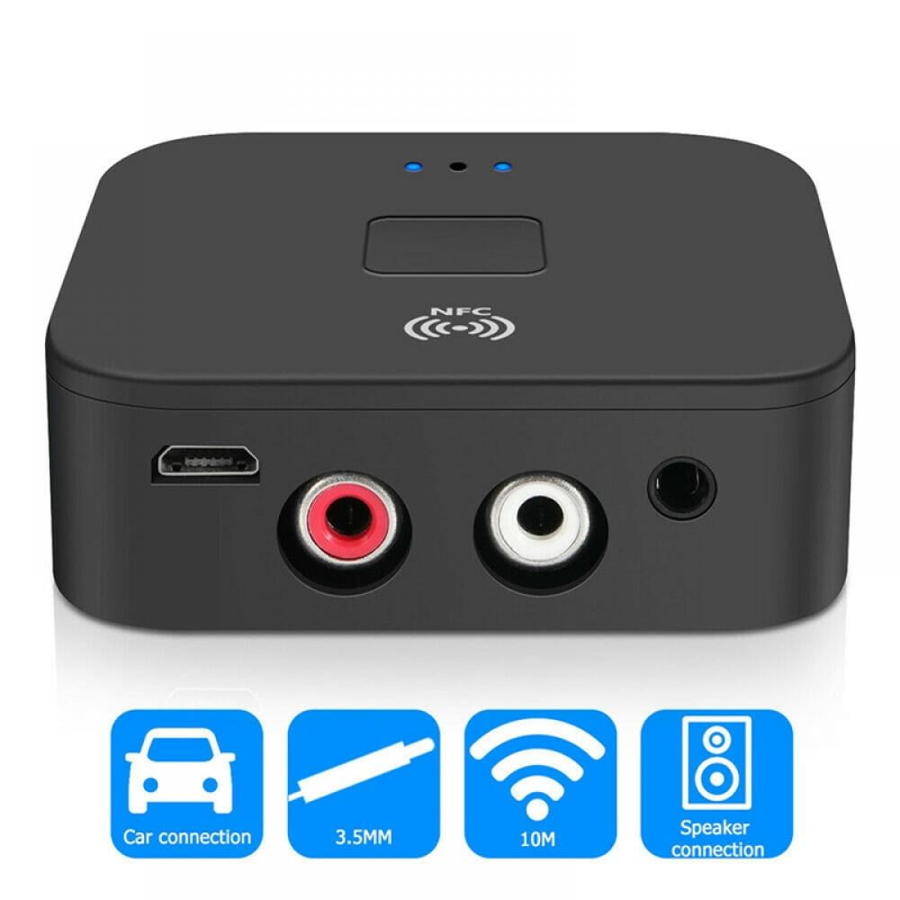 Wireless Bluetooth 4.1 NFC Transmitter Receiver Stereo Audio Adapter Car Speaker 