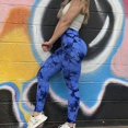 thumbnail image 5 of Pantalones de fitness de cintura alta con teñido anudado que levantan la cadera, de secado rápido, para correr, transpirables, pantalones de yoga recortados de entrenamiento de compresión para, 5 of 5