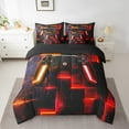 thumbnail image 2 of YST Lit Imprimé Manette de Jeu, Taille Simple, 7 Pcs, Gaming, Noir Rouge Orange, 2 of 4
