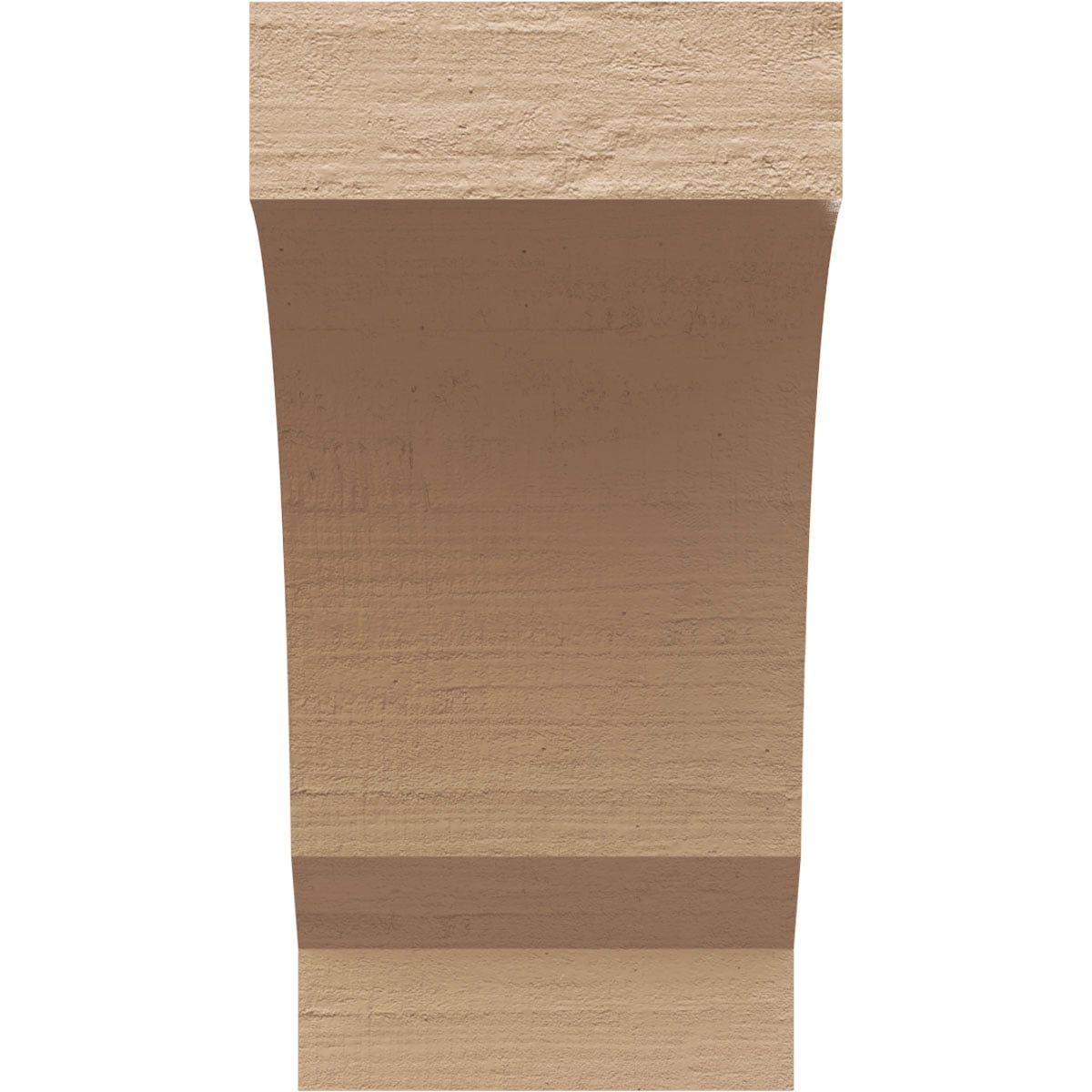 5"W x 5"D x 10"H Wide Moab Rough Cedar Woodgrain TimberThane Corbel, Primed Tan