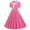 Pink, variant on IROINNID Wedding Guest Dresses for Women Evening Night Formal Fall Dress A Line Flare Vintage Dress Bowknot Prom V-Neck Collar Short Sleeve Polka Printing Elegant A-Line Dress,Pink