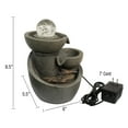 thumbnail image 2 of Pure Garden  3-Tier Waterfall Tabletop Water Fountain - Gray, 2 of 7
