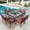 Black & Red, variant on SUMMIT LIVING 9-Piece Outdoor Patio Dining Set with 8 Cushioned Chairs & Metal Steel Table with Umbrella Hole, Black & Blue