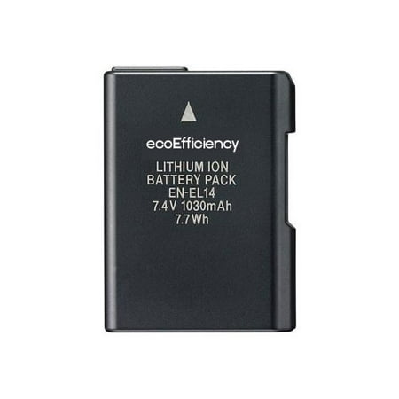 replacement nikon en-el14 battery for nikon d3100, d3200, d3300, d5100, d5200, d5300, d5500, p7000, p7100, p7700 dslr (Best Battery Grip For Nikon D3300)