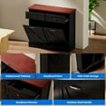 thumbnail image 6 of GETYES Tilt-Out Waste and Recycling Cabinet with Concealed Drawer, Black, 35.83 x 12.99 x 39.37 Inches, 6 of 8