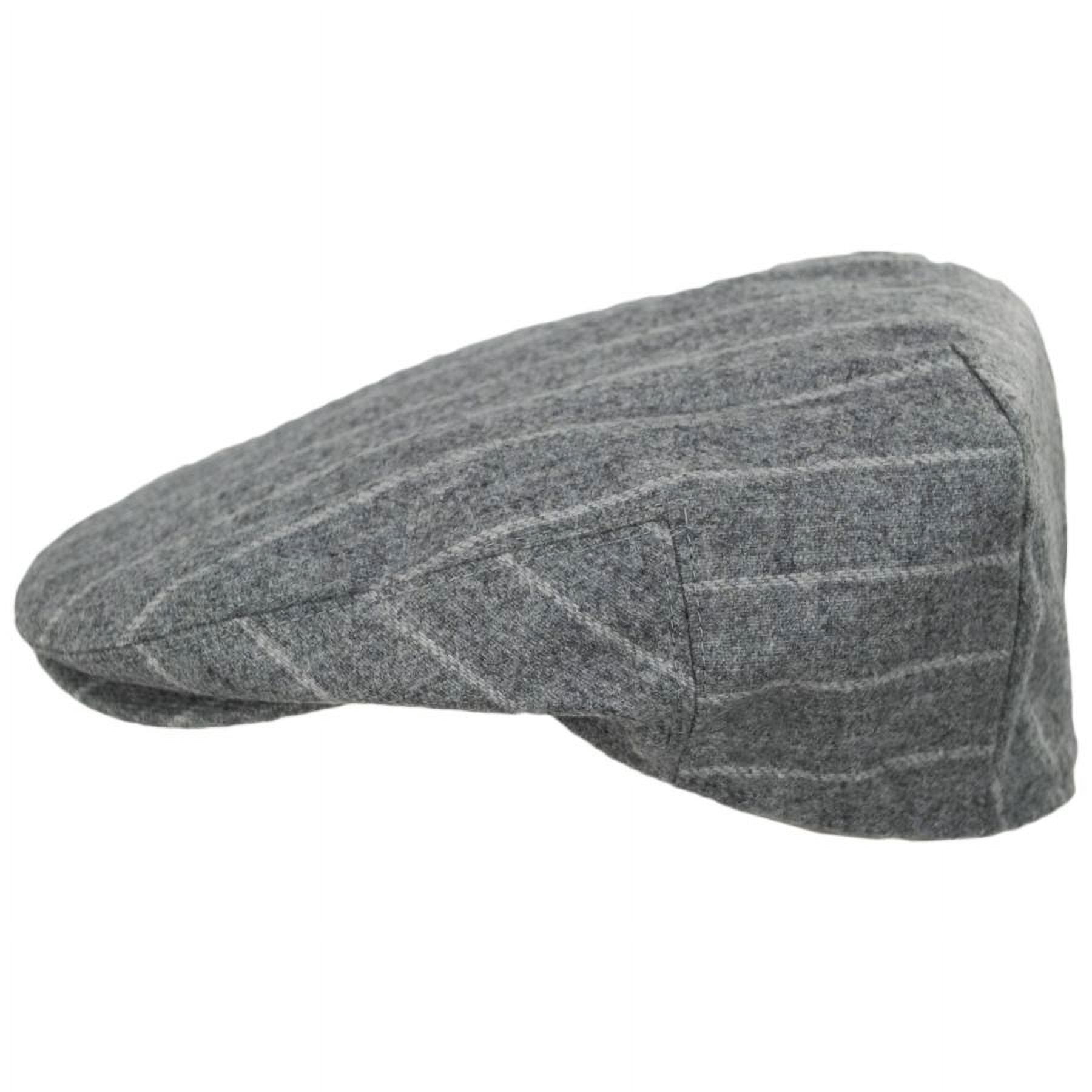 Regency Wool Pinstripe Ivy Cap - XL - Silver