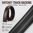 thumbnail image 4 of Men's Ratchet Belt Replacement Strap Only, PU Leather Strap for Automatic Buckle, Cut to Fit 31"-61" Waist, Black Brown - TRISJEM, 4 of 8