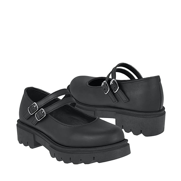 ZAPATOS ESCOLARES STYLO NIÑA 252067 PIEL NEGRO 18-21