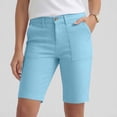 thumbnail image 4 of Bermuda Golf Shorts For Women Quick Dry Active Shorts Knee Length High Waisted Elastic Short Pant Baggy Relaxed Fit Lounge Breathable Sweat-Pant - (Above Knee-Length Style), 4 of 8