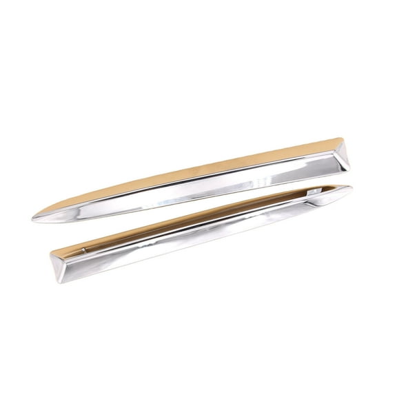 Pair Chrome Front Bumper Upper Grill Moulding Trim Fit for Fiat 500 2014-2017 US