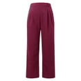 thumbnail image 4 of JIAYUE Women's Pants Ankle-Length High Waist Wide Leg Trousers Stretch Comfortable Elastic Waist Flowy Business Palazzo Casual Bottoms For Women, 4 of 5