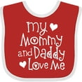 thumbnail image 3 of Inktastic Mommy and Daddy Love Me Valentine Boys or Girls Baby Bib, 3 of 4
