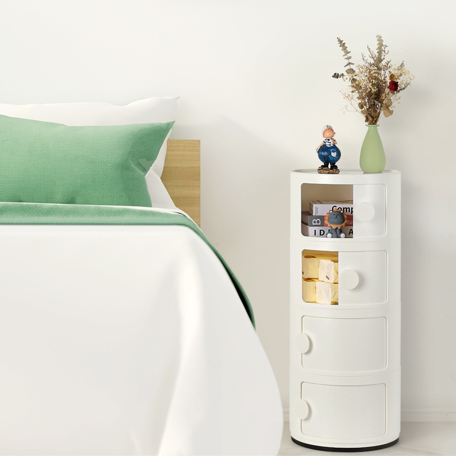 ABS Multifunction Storage Table Stackable Detachable Organizer 4 Tier