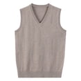 thumbnail image 1 of Styesk Tank Tops Men Men Solid Color Knitting Round Neck Head Cover Elastic Sweater, 1 of 3
