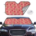 thumbnail image 3 of Lsque Strawberry Floral Car Windshield Sun Shade | Accordion Folding Style Auto Shade for Car Truck SUV Van | Blocks UV Rays Sun Visor Protector | Medium, 3 of 7