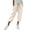 Beige, variant on Womens Solid Color Capris Drawstring Waist Tie Cuff Casual Stylish Pants with Pocket for Spring Summer Women's Clothing Black L