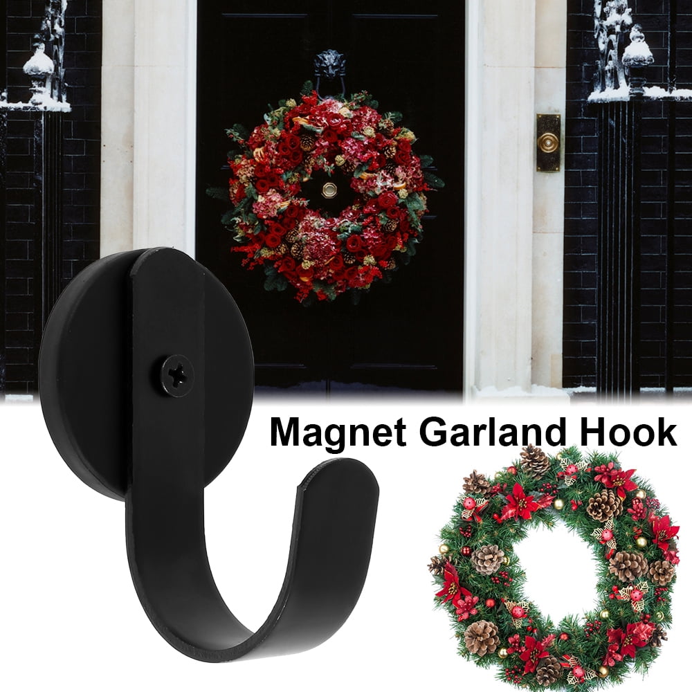 Magnetic Metal Wreath Hanger Over The Door Wreath Metal Hook For Christmas Front 