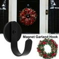 thumbnail image 2 of Fyrome Metal Christmas Wreath Hanger Wreath Holder Front Door Hook for Christmas Decoration Matte Black 1 Pack, 2 of 9