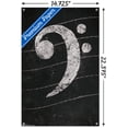 thumbnail image 3 of Bass Clef - Chalk Wall Poster with Push Pins, 14.725" x 22.375", 3 of 3