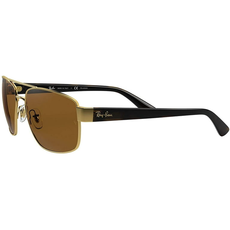 Ray ban aviator sales brown rectangle sunglasses