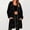 Black, variant on Rain Jacket Women Waterproof Hooded Long Sleeve Nylon Raincoat Lightweight Mid Length Outerwear with Packable Hood for Travel Camping Everyday Wear