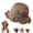 Khaki, variant on Versatile Retro Woven Handmade Straw Hat with Ruffled Bow, 2026 Foldable Sun Hat for Beach Vacation City Travel