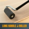 thumbnail image 6 of POWERTEC 12" Long Handle J Roller, 1-1/2 Inch Diameter, 3 Inch Wide, Flex-Free Stainless Steel Laminate/Veneer Roller Tool with Rubber Roller for Edge Banding, Wall Coverings, 71010, 6 of 6