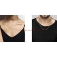 thumbnail image 5 of Miabella Italian Solid 18K Gold Over Sterling Silver 3mm Paperclip Link Chain Necklace for Women Men, 925 Made in Italy (Length 22 Inches), 5 of 7