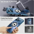 thumbnail image 6 of Magnetic for iPhone 15 Pro Max Case Magsafe with Full Window Cover Camera Lens Protector Logo View Scratch Resistant Frosted Slim Shockproof Protective Phone Case (Blue), 6 of 12