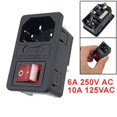 thumbnail image 3 of 5X Enchufe de Corriente Entrada Macho con Interruptor Fusible 10A 250V 3 Pin IEC320 C14, 3 of 5