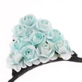 thumbnail image 3 of 2 piezas precioso papel flor de gato mujeres niñas niños diadema elegante Alice Band Verde, 3 of 9