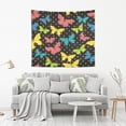 thumbnail image 6 of Polka Dot Butterfly Tapestry Wall Hanging Tapestries Happy Colorful Hippie Psychedelic Art Polyester Carpet Wall Decorative for Living Room Bedroom 60x40inch, 6 of 7