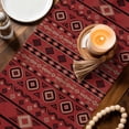 thumbnail image 3 of Red Boho Southwestern Table Runner 60 Inches, Farmhouse Aztec Tribe Ethnic Motifs Bed Runner Dresser Scarves Tabletop for Indoor Outdoor Parties/Ceremony/Banquet, 13" x 60", 3 of 8