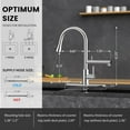 thumbnail image 3 of Kitchen Faucets, Upgraded Filter Water Kitchen Faucet with Pull Down Sprayer, Brushed Nickel Stainless Steel High Arc 1 Or 3 Hole Kitchen Sink Faucet for Remove Chorine, Harmful Substances, 3 of 6