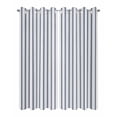 thumbnail image 2 of Outdoor Curtains for Patio White and Navy Blue Striped Geometric Waterproof Privacy Outside Curtains with Tiebacks Grommet Top Pergola Curtains for Porch Cabana Gazebo 2 Panels, 54x95 inch, 2 of 7
