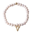 thumbnail image 1 of Pulseras Mujer de Perlas con Iniciales Oro 18k LuckyLy, Modelo Galia blanco UNITALLA, 1 of 6