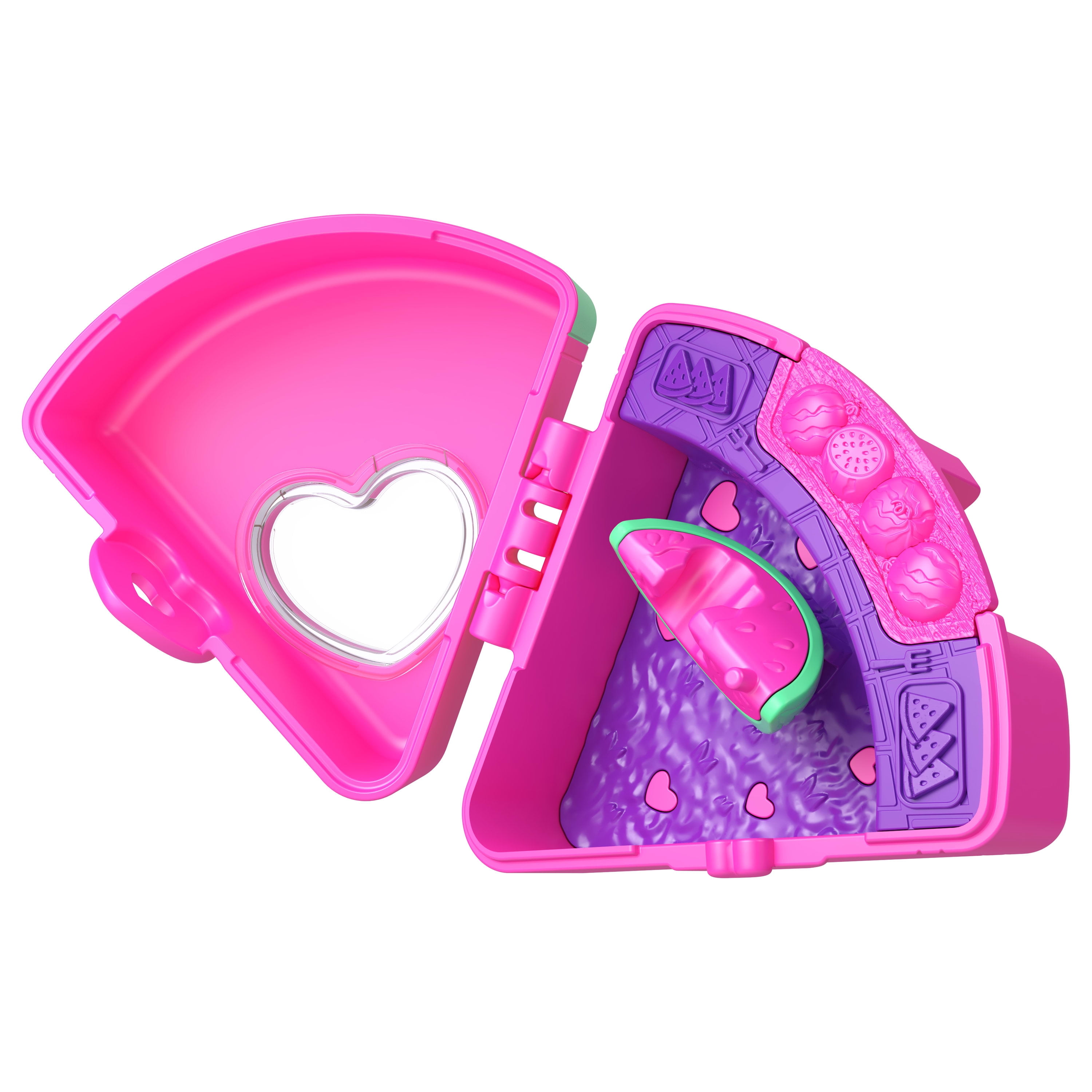 Polly Pocket Doll & Micro Compact, Keychain and Sticker Sheet, Pet Accessory, Travel Toys