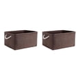thumbnail image 2 of Destyer Sturdy And Durable Folding Storage Baskets Large Capacity For Wide Application Large Storage Basket brown 2Set, 2 of 6