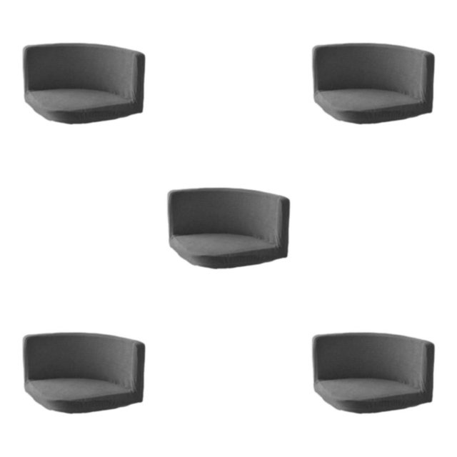 Guardoinrt Modern Simple Style Chair Cover Home Décor With Ease Polyester Trilateral Chair Covers Cover Chairs Made With Polyester darkgray 5Set